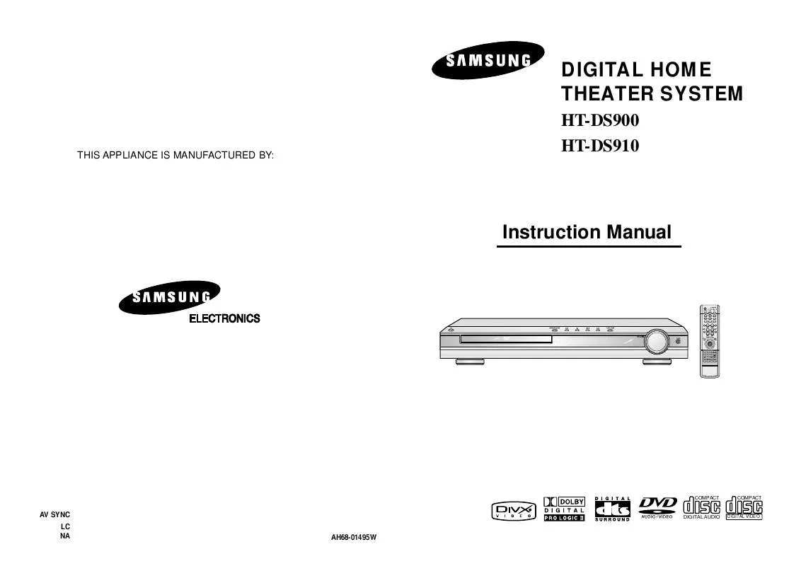 Mode d'emploi SAMSUNG HT-DS910