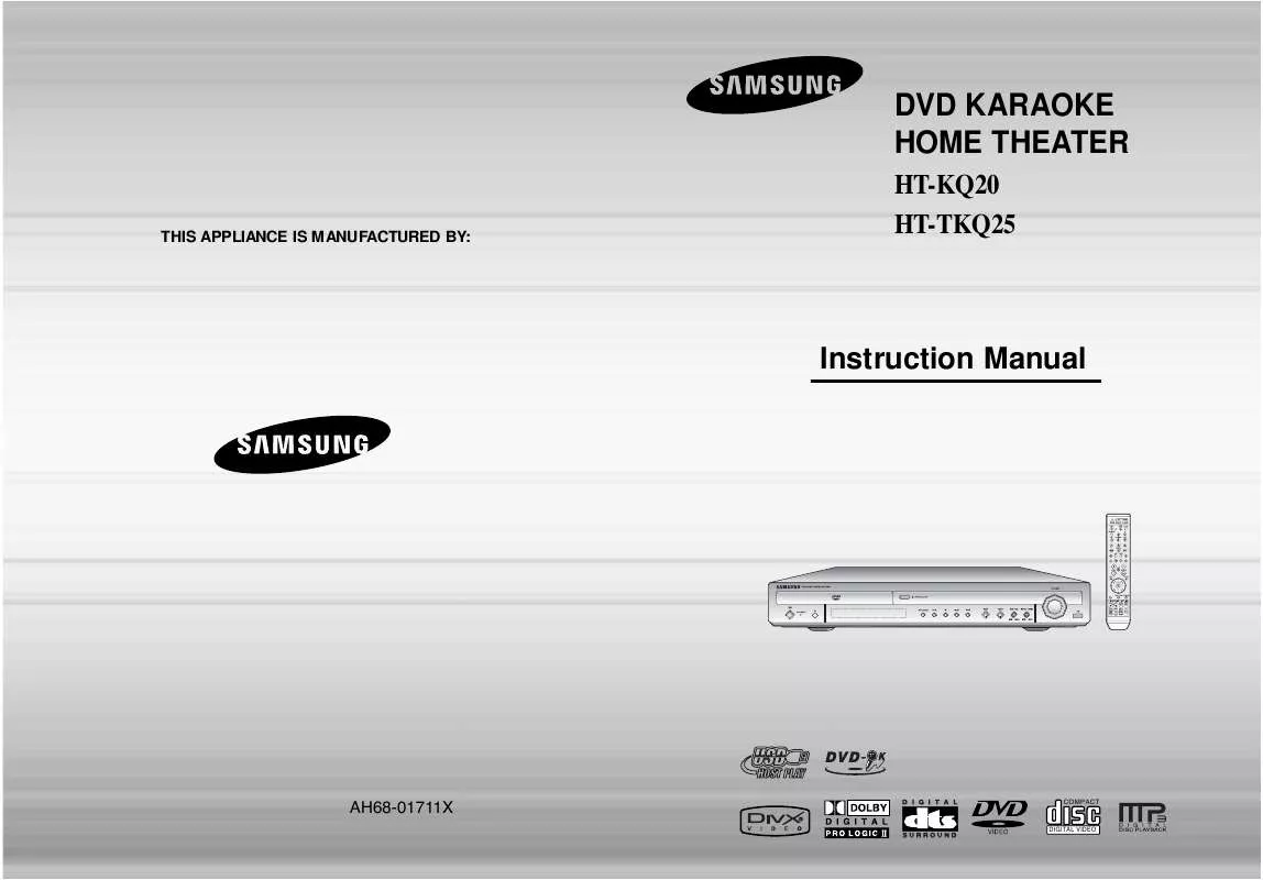 Mode d'emploi SAMSUNG HT-KQ20