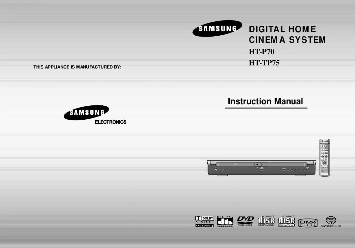 Mode d'emploi SAMSUNG HT-P70