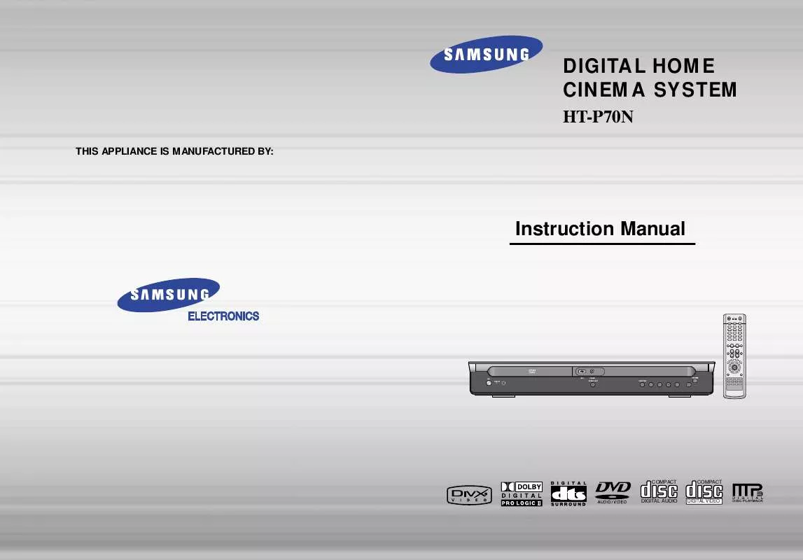 Mode d'emploi SAMSUNG HT-P70N