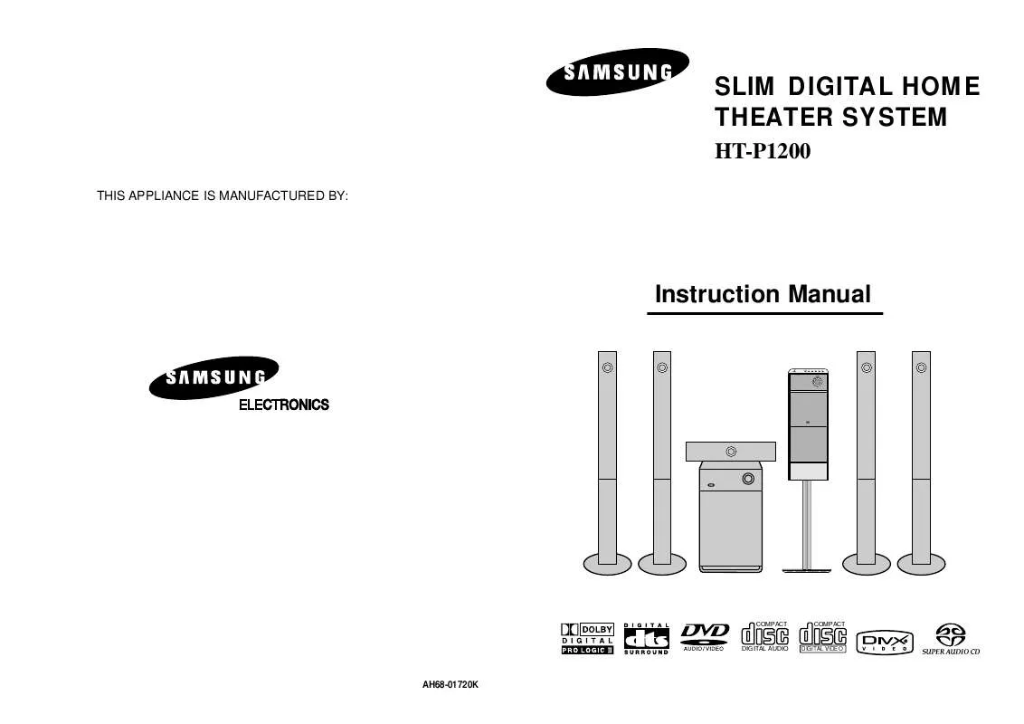 Mode d'emploi SAMSUNG HT-PS1200T