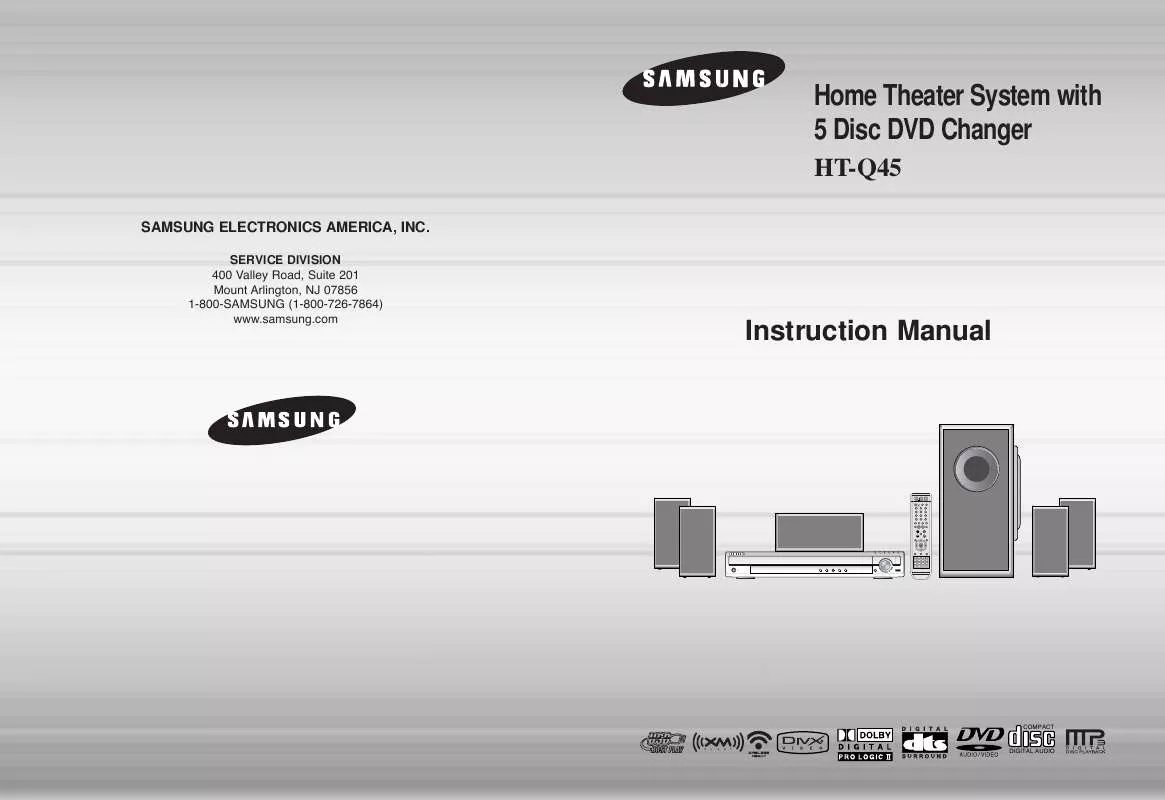 Mode d'emploi SAMSUNG HT-Q45