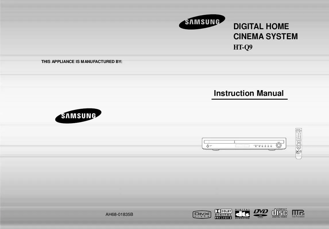 Mode d'emploi SAMSUNG HT-Q9