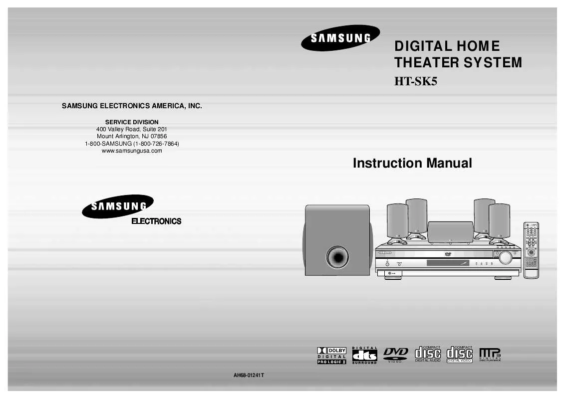 Mode d'emploi SAMSUNG HT-SK5