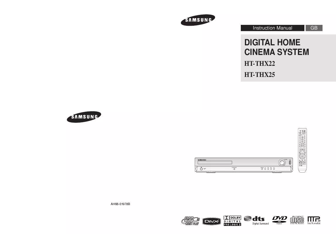 Mode d'emploi SAMSUNG HT-THX22T