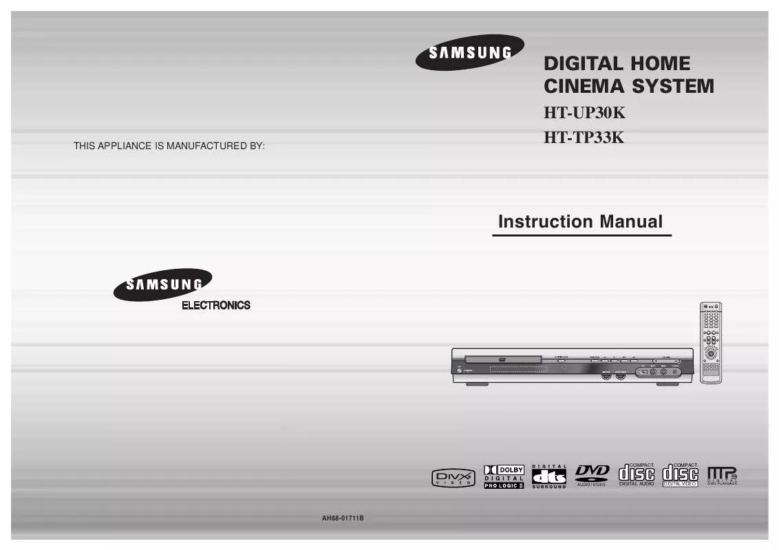 Mode d'emploi SAMSUNG HT-TKP33