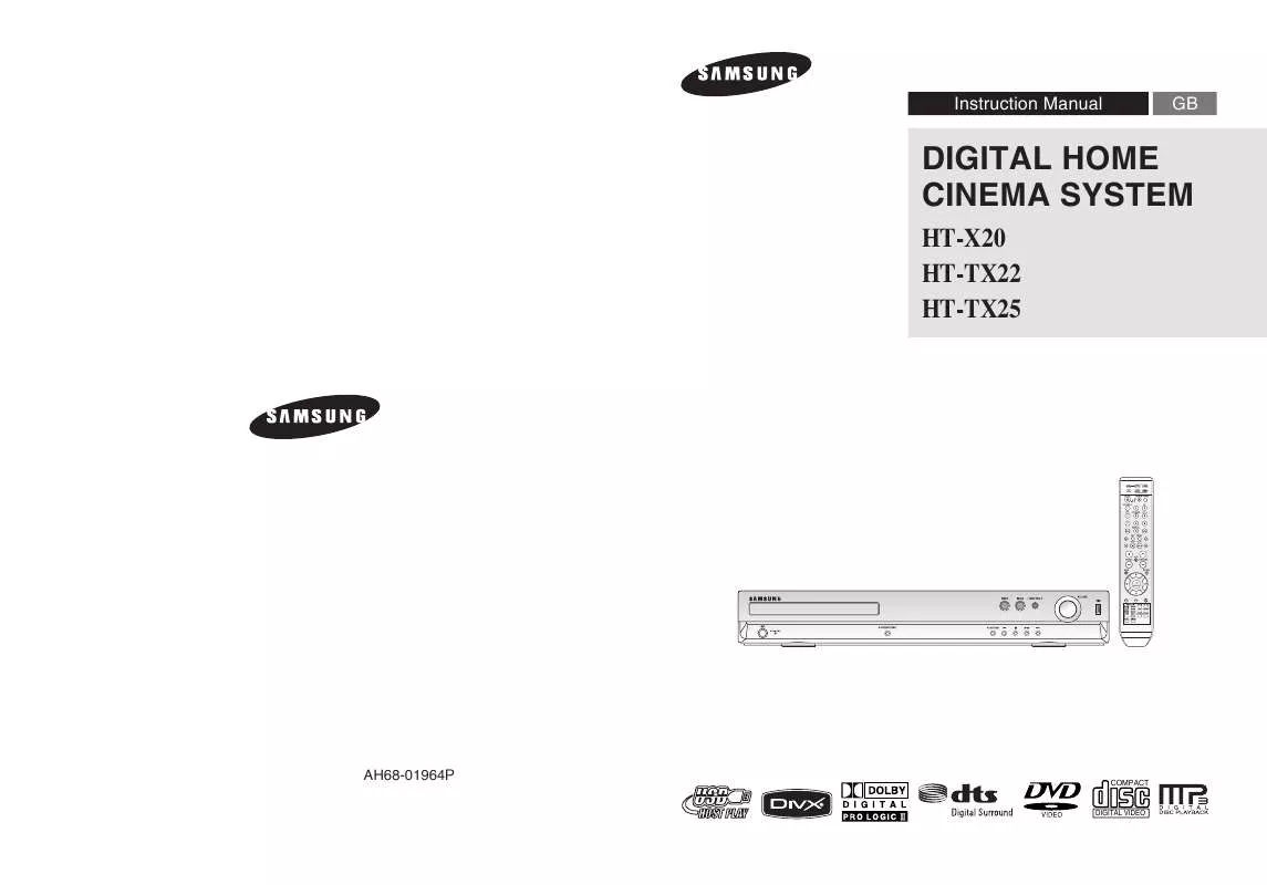 Mode d'emploi SAMSUNG HT-TKX25R