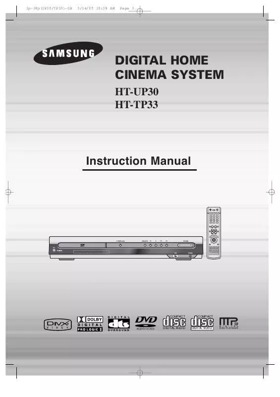 Mode d'emploi SAMSUNG HT-TP33R