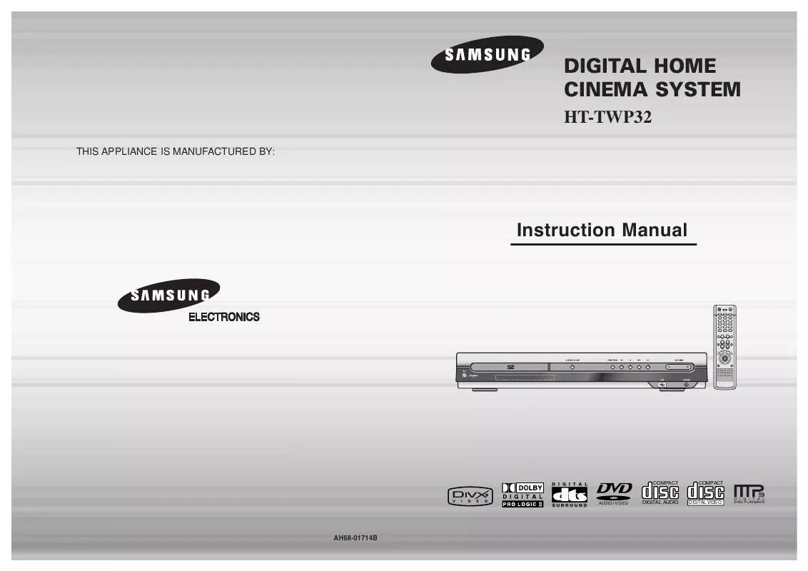 Mode d'emploi SAMSUNG HT-TWP32