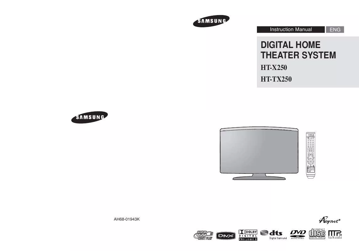 Mode d'emploi SAMSUNG HT-TX250