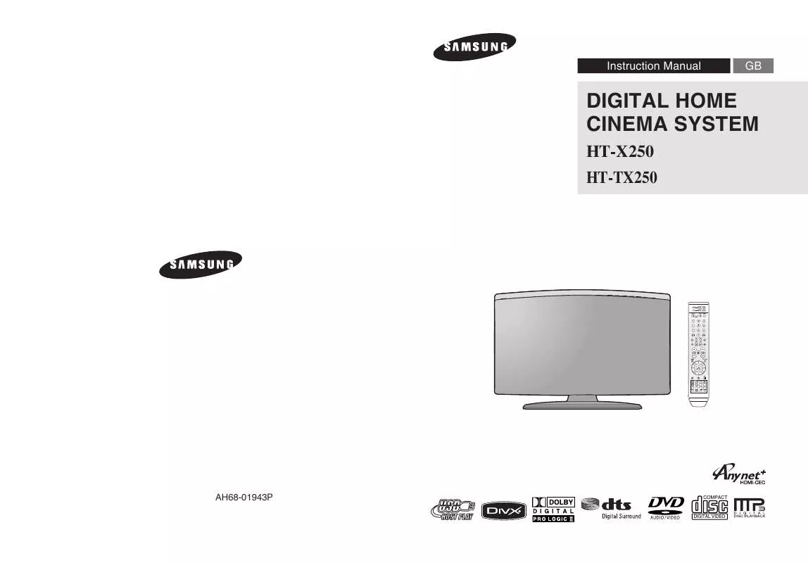 Mode d'emploi SAMSUNG HT-TX250T