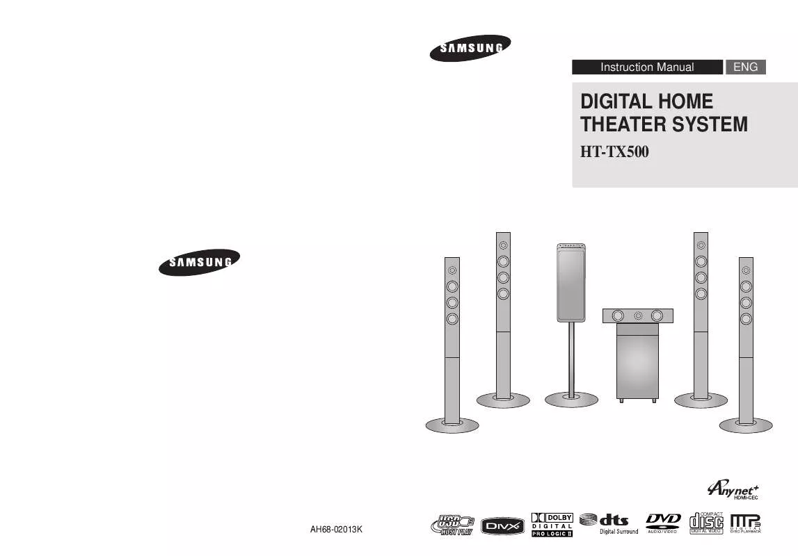 Mode d'emploi SAMSUNG HT-TX500T