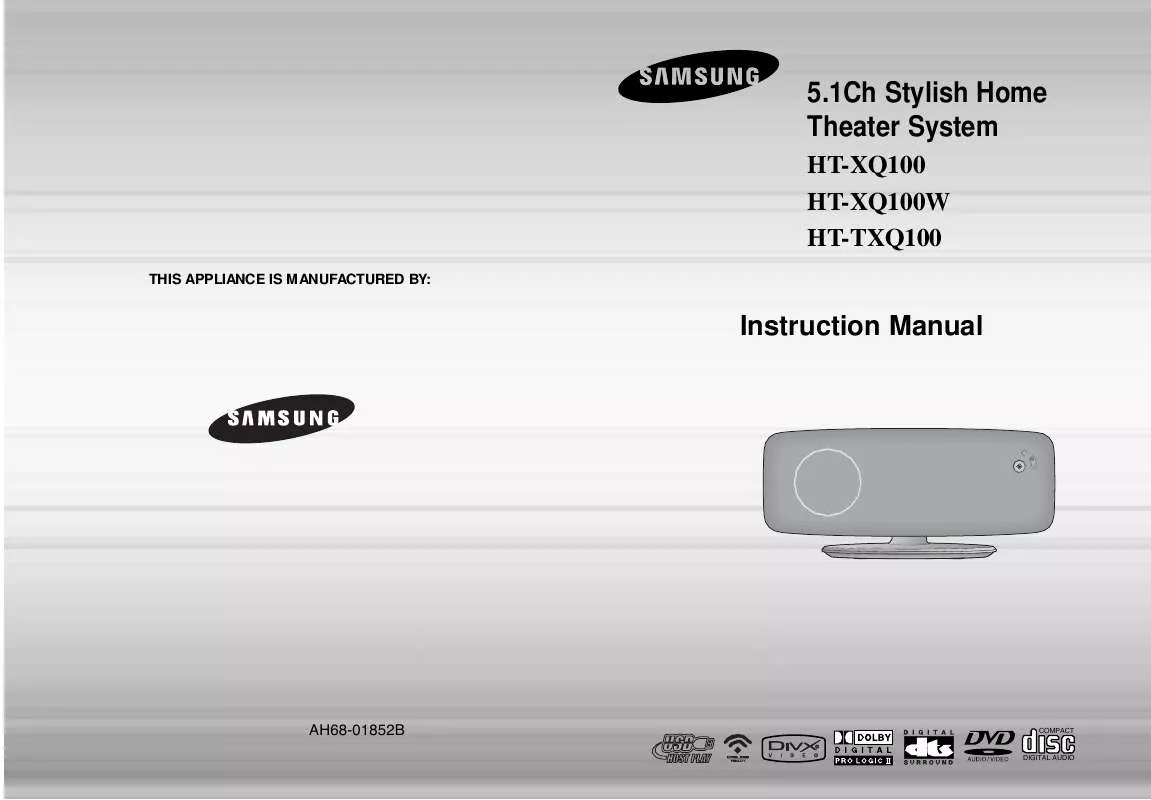 Mode d'emploi SAMSUNG HT-TXQ100