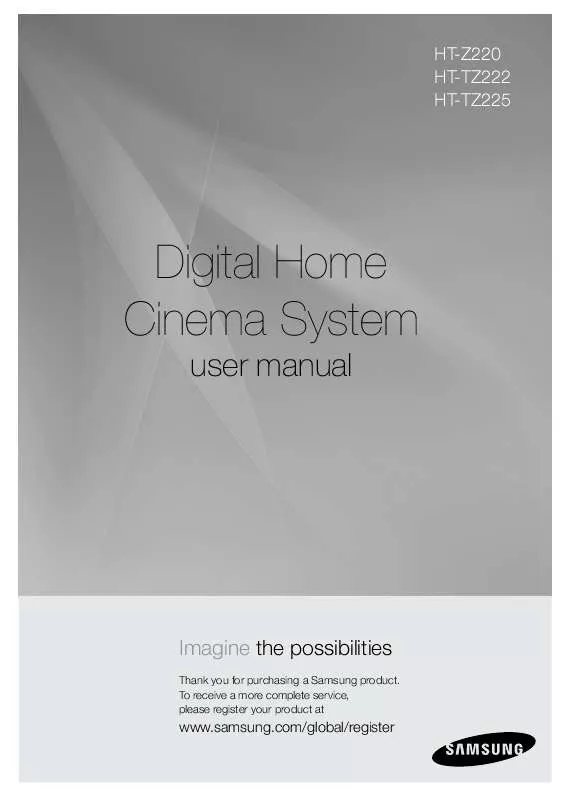 Mode d'emploi SAMSUNG HT-TZ225