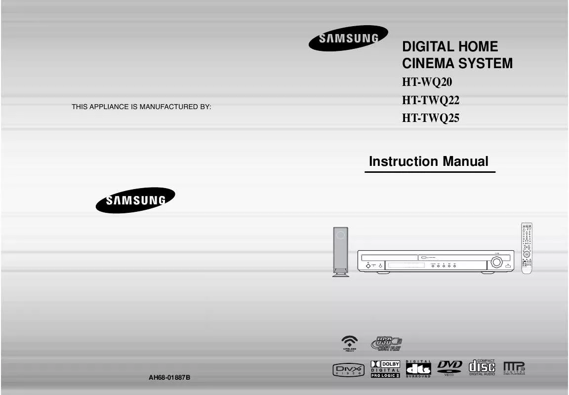 Mode d'emploi SAMSUNG HT-WQ20