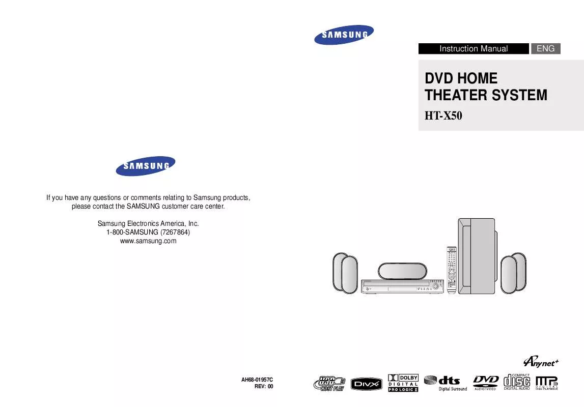 Mode d'emploi SAMSUNG HT-X50T