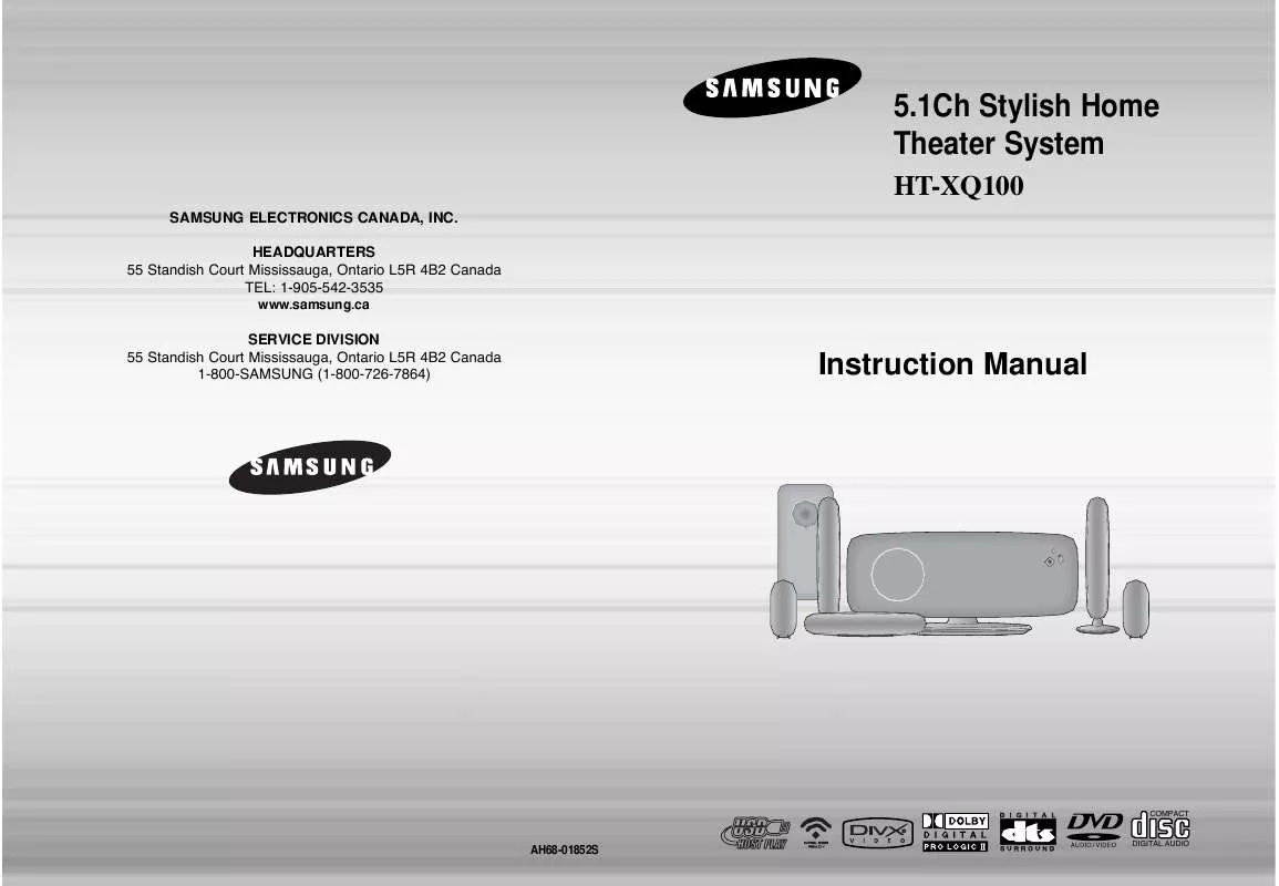 Mode d'emploi SAMSUNG HT-XQ100T/XAC