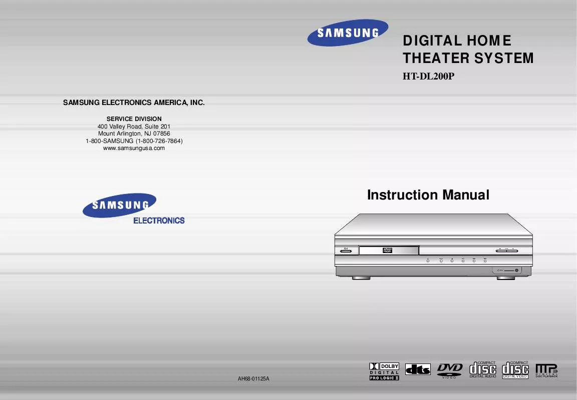 Mode d'emploi SAMSUNG HT-DL200PTH/XAA