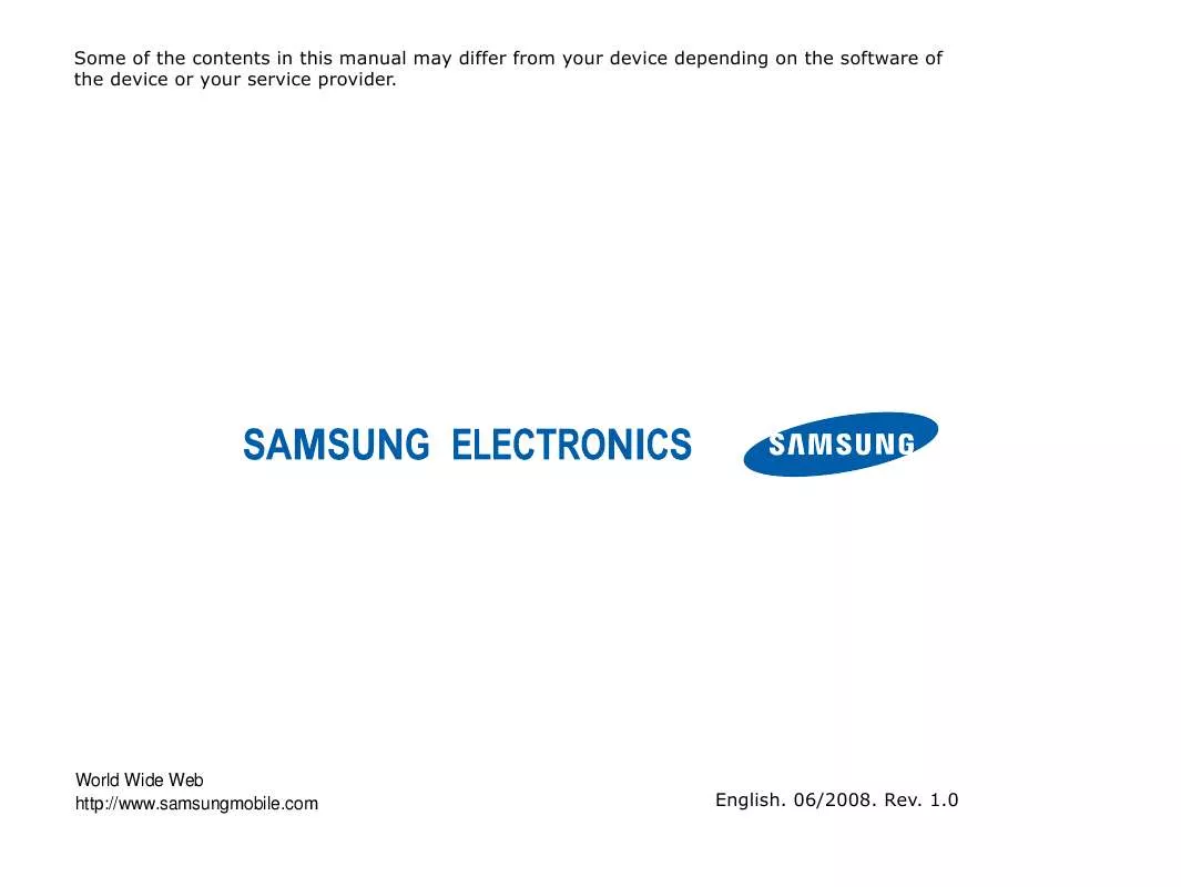 Mode d'emploi SAMSUNG I200