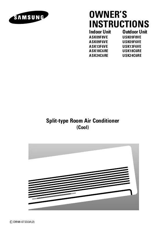 Mode d'emploi SAMSUNG IASD18A0RE-XTL