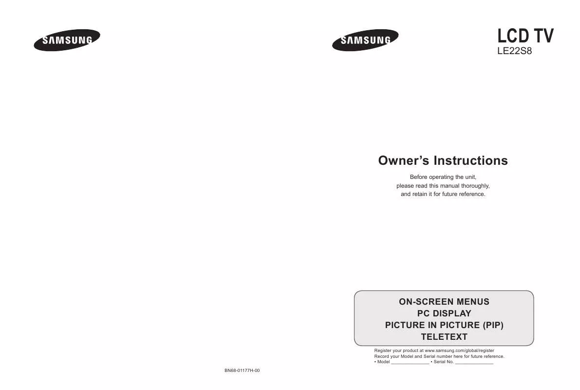 Mode d'emploi SAMSUNG LE22S81B