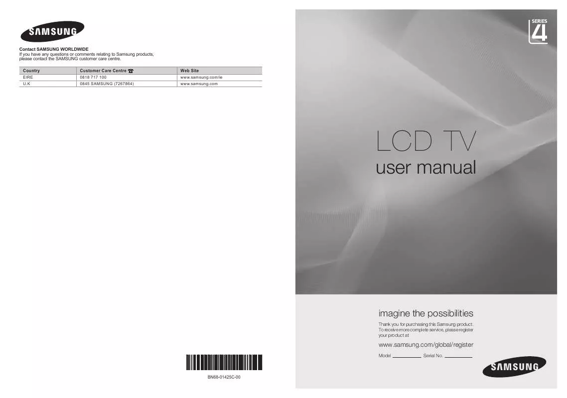 Mode d'emploi SAMSUNG LE26A451C1