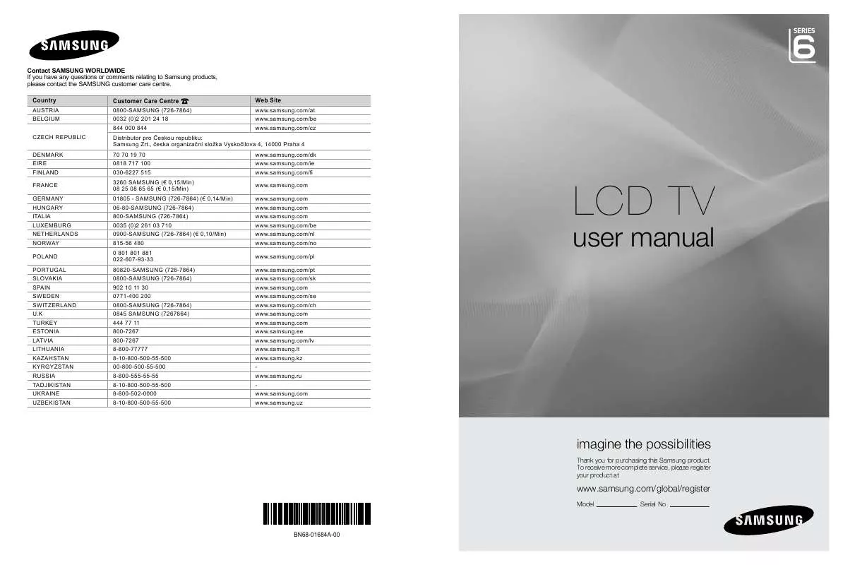 Mode d'emploi SAMSUNG LE46A686M1F