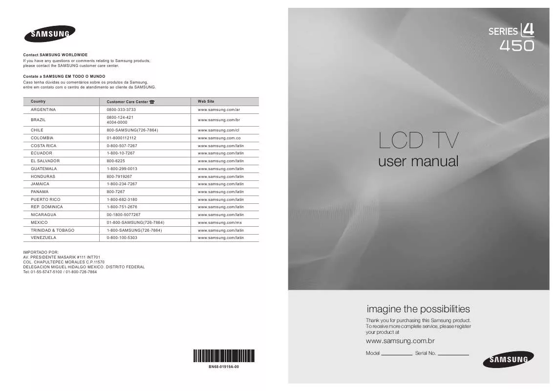 Mode d'emploi SAMSUNG LN22B450C4