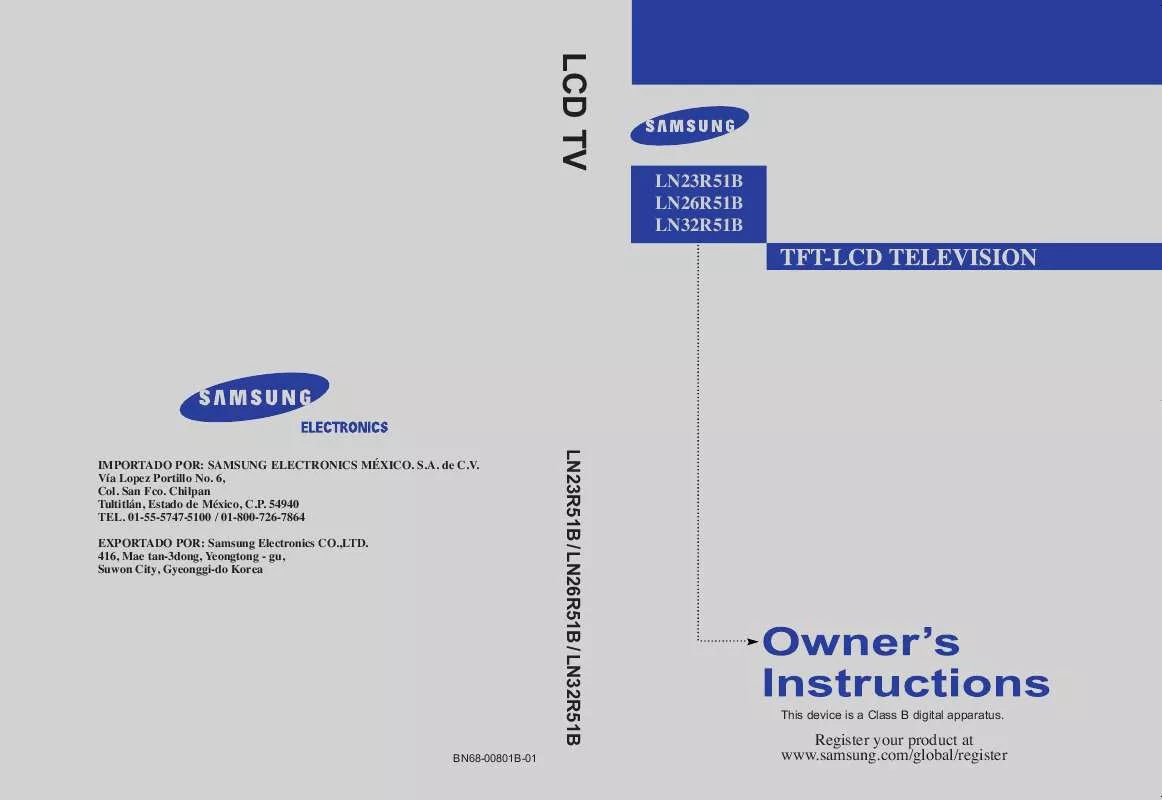 Mode d'emploi SAMSUNG LN23R51B