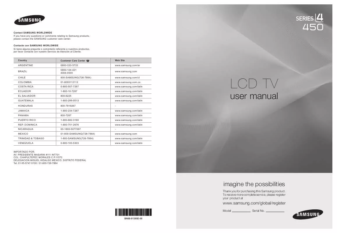 Mode d'emploi SAMSUNG LN26A450C1