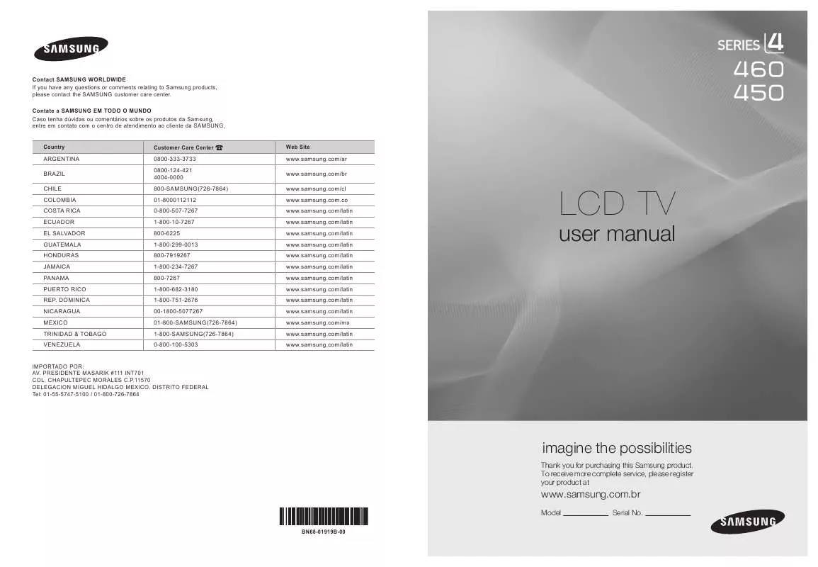 Mode d'emploi SAMSUNG LN26B450C4M