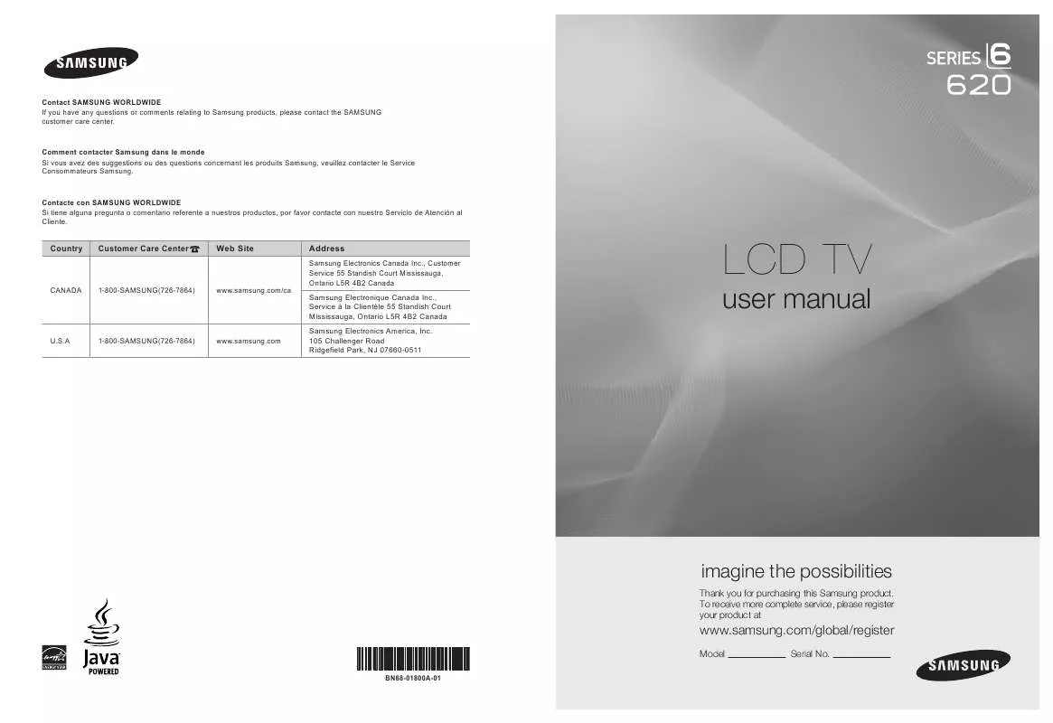 Mode d'emploi SAMSUNG LN32A620A1F