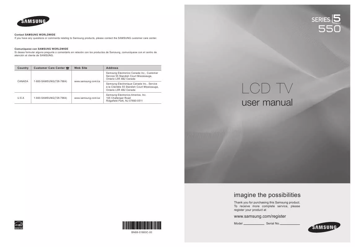 Mode d'emploi SAMSUNG LN32B550