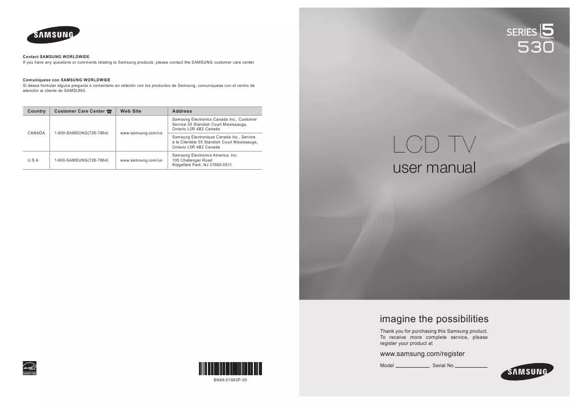 Mode d'emploi SAMSUNG LN40B530P7N