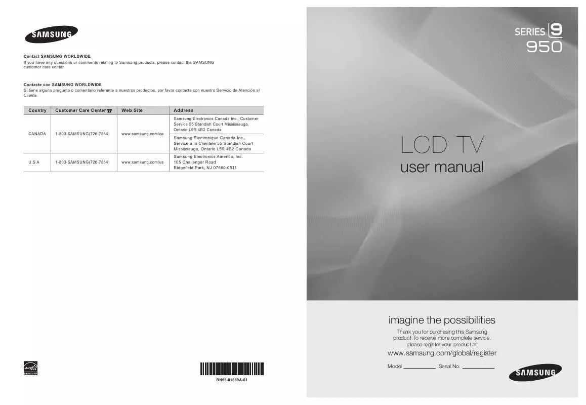 Mode d'emploi SAMSUNG LN46A950D1F