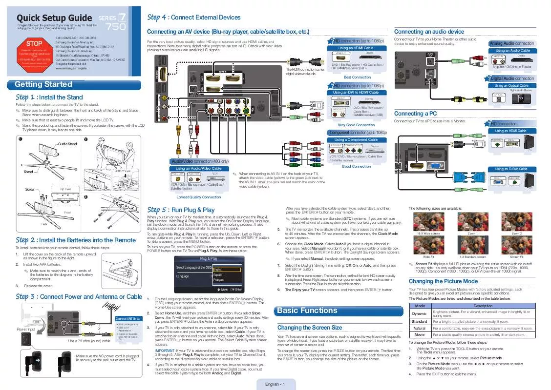 Mode d'emploi SAMSUNG LN55C750R2F