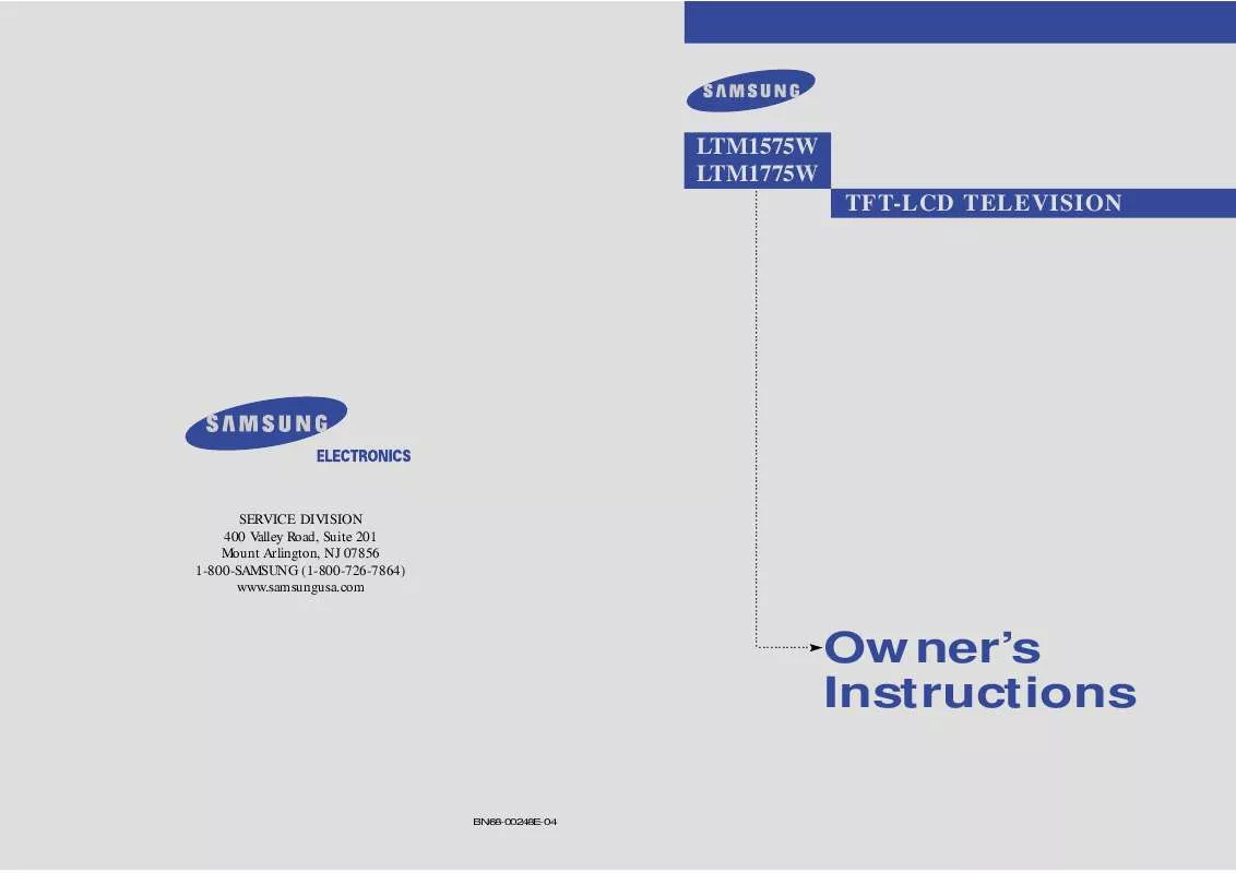 Mode d'emploi SAMSUNG LTM1575