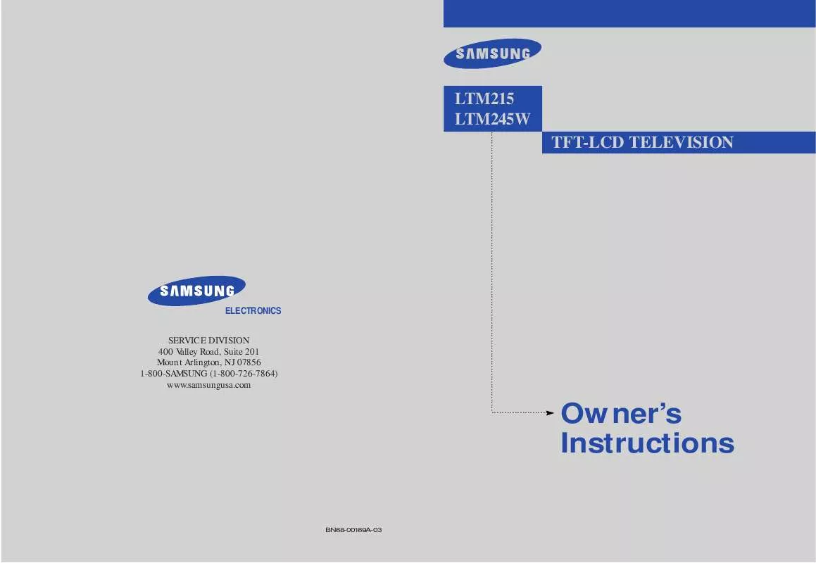 Mode d'emploi SAMSUNG LTM245W