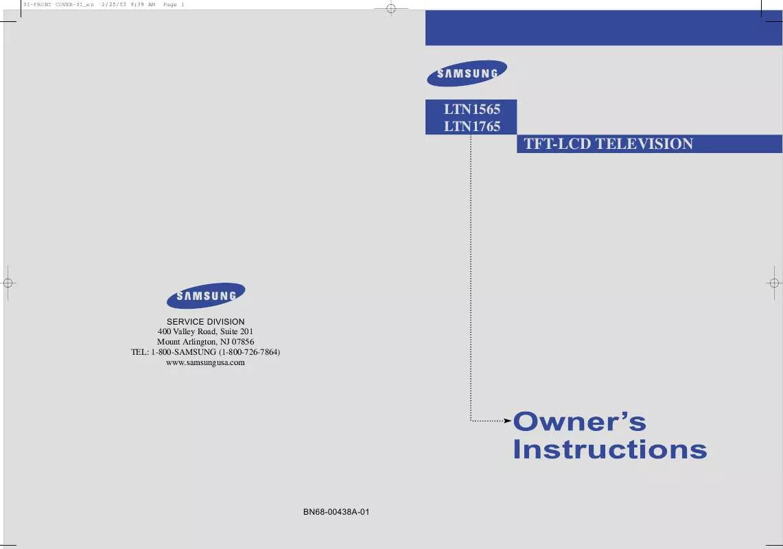 Mode d'emploi SAMSUNG LTN1765