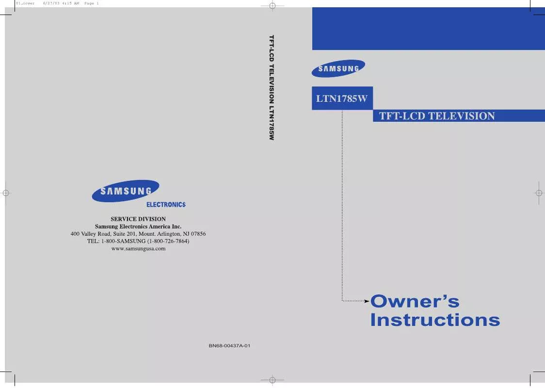 Mode d'emploi SAMSUNG LTN1785W