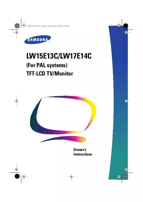 Mode d'emploi SAMSUNG LW15E13C