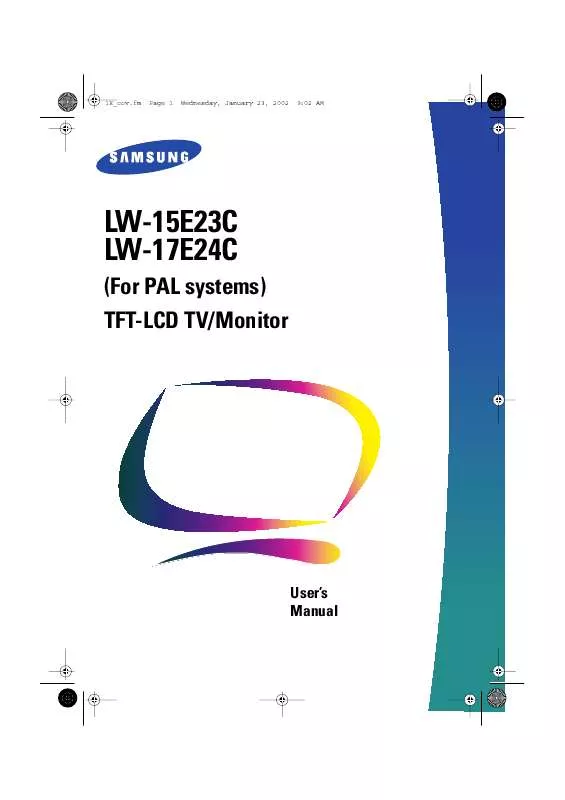 Mode d'emploi SAMSUNG LW15E23CX/SEC