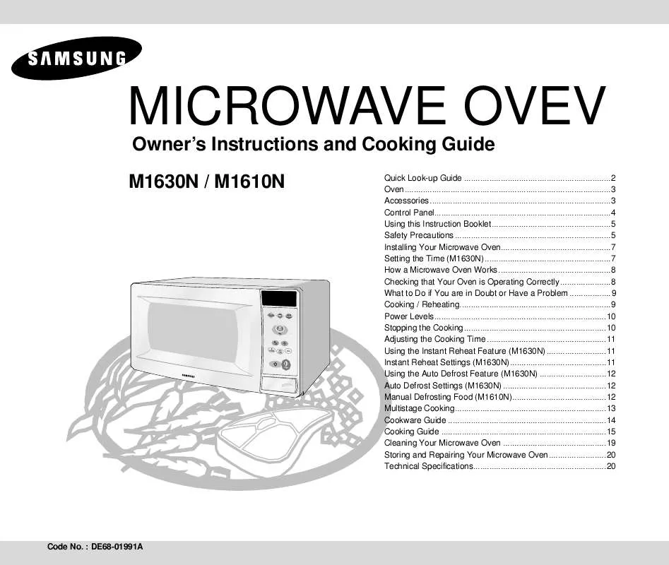 Mode d'emploi SAMSUNG M1630N