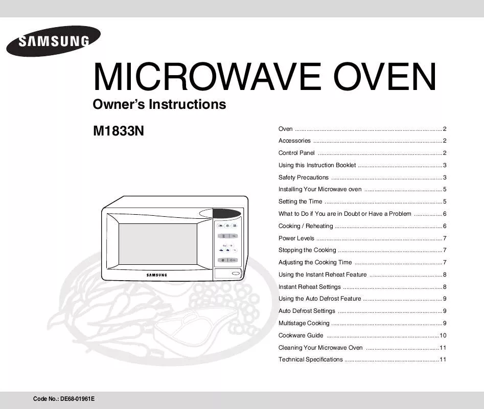 Mode d'emploi SAMSUNG M1833N-S