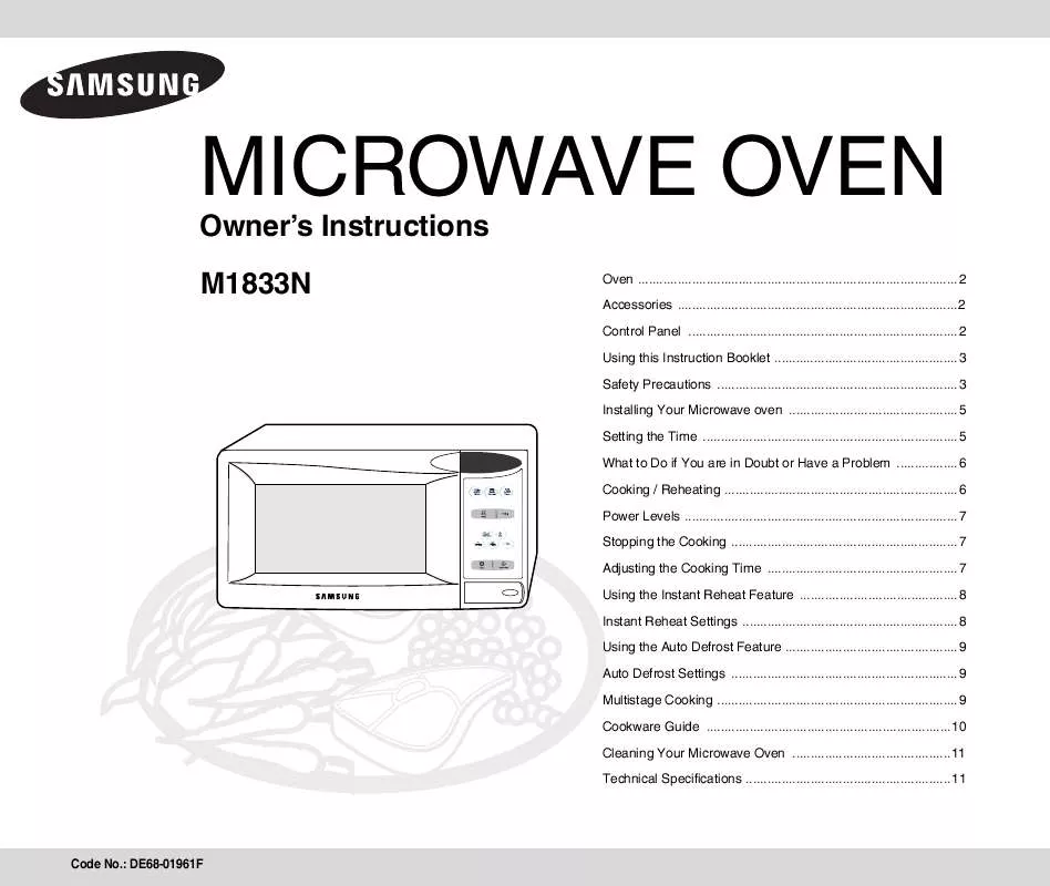 Mode d'emploi SAMSUNG M1833N