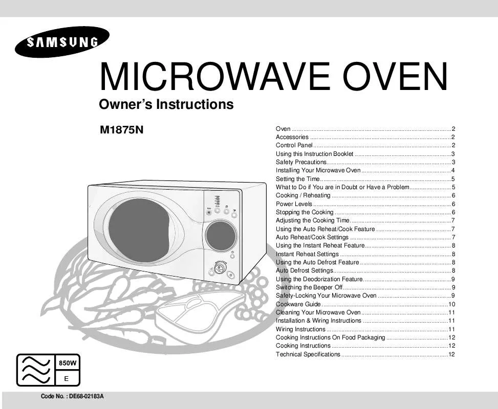 Mode d'emploi SAMSUNG M1875N-S