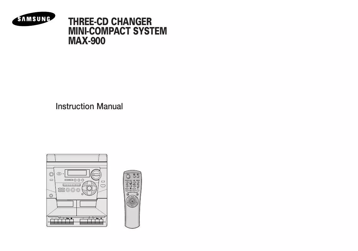 Mode d'emploi SAMSUNG MAX-900