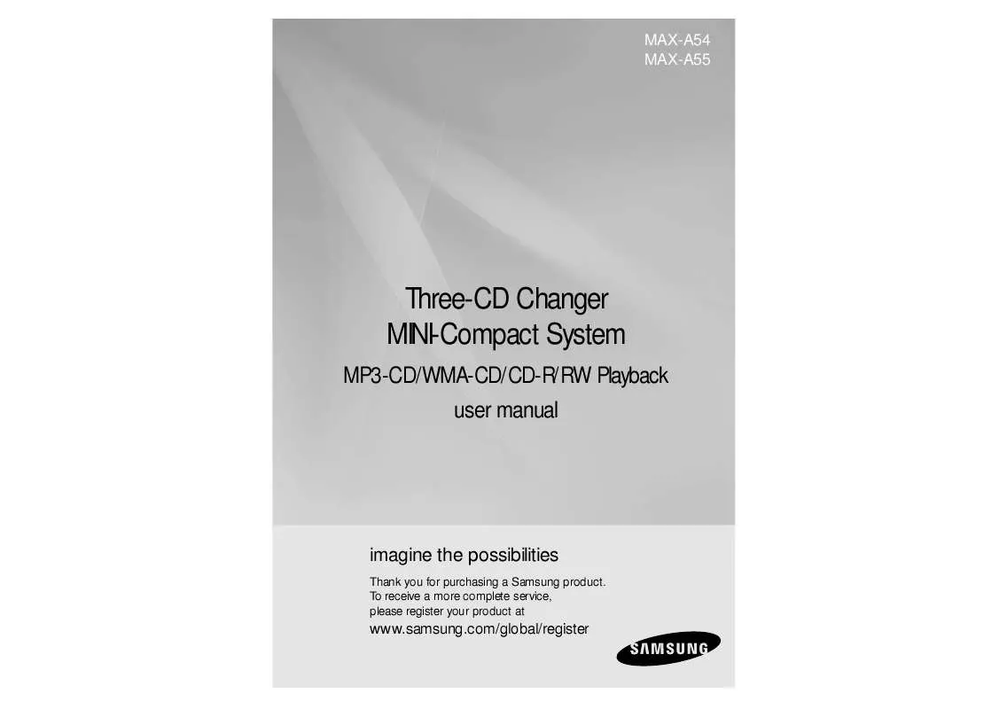 Mode d'emploi SAMSUNG MAX-A54