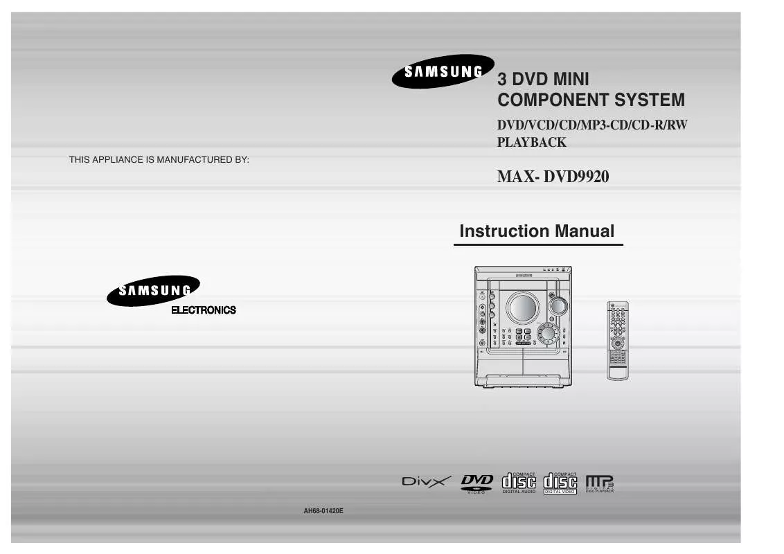 Mode d'emploi SAMSUNG MAX-DJ650