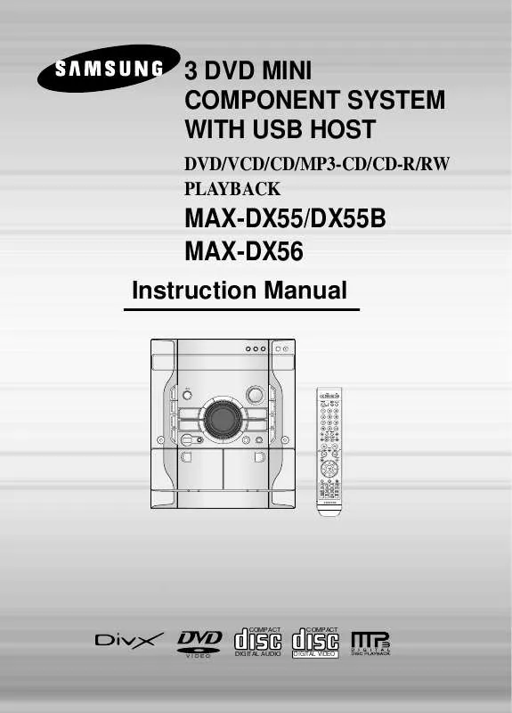 Mode d'emploi SAMSUNG MAX-DX55